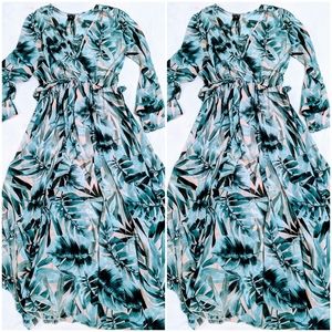 Kate & Lily Size 10 Tropical Leaves Flowy Dress